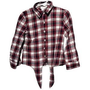 Lucky Penny Girls Long Sleeve Shirts Red Plaid and Cream Size: 4T Preowned